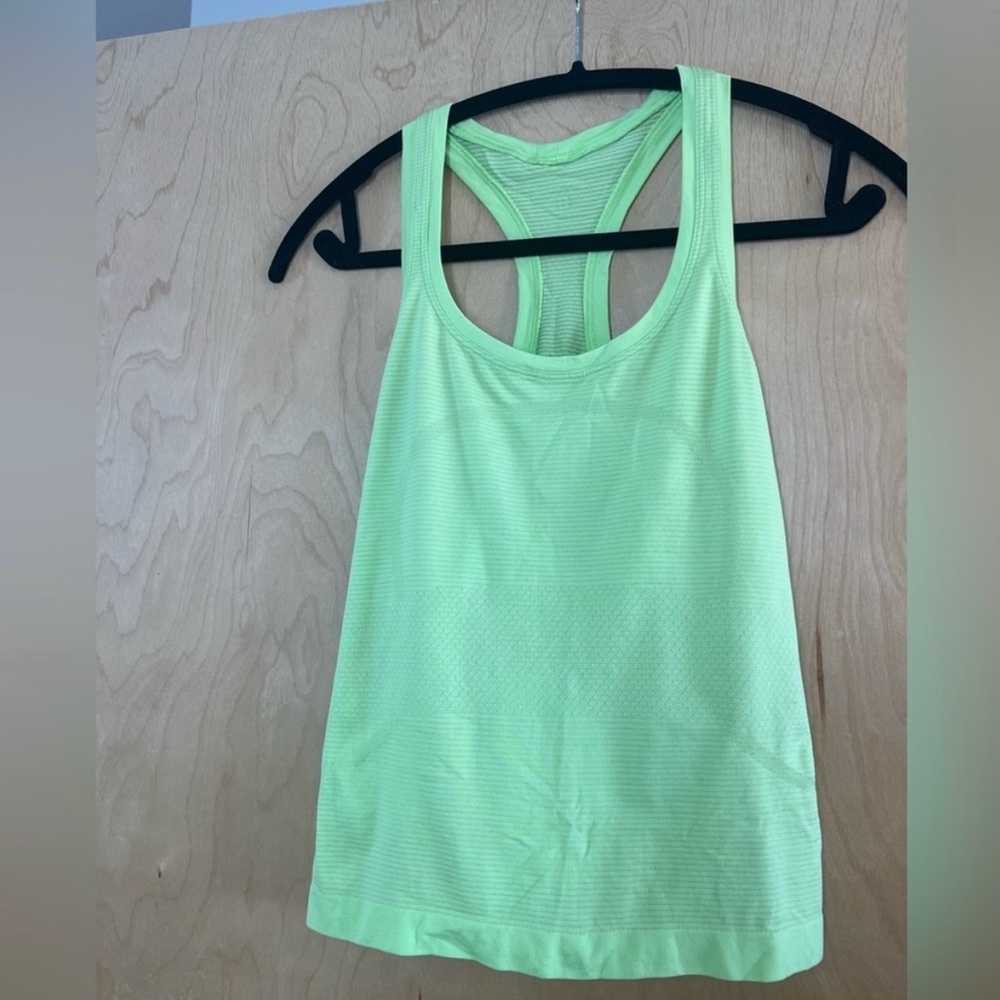 Swiftly Tech Racerback Tank Top Lime Green Women's